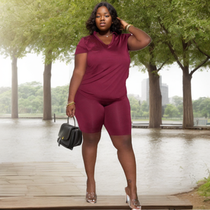 Monos de Talla Grande de Color Sólido para Mujer, Verano - Product Image 3