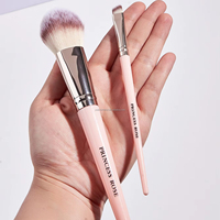 Lot Professionnel de 18 Pinceaux de Maquillage Roses en Poils Synthétiques Personnalisables, avec Boîte Portable, Vente en Gros Direct Fabricant pour Application Visage et Manche