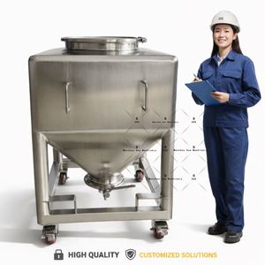Industrial Removable IBC Bin Stainless Steel Powder Granule Materials <b>Storage</b> Tank Hopper Container Bin - Product Image 4