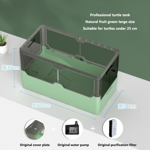 Jeneca serbatoio di tartaruga con balcone scatola di allevamento ecologico paesaggistico serbatoio speciale scatola di allevamento <span class=keywords><strong>per</strong></span> la testuggine brasiliana domestica - Product Image 6