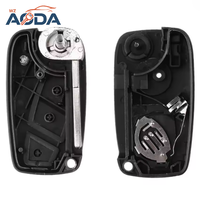 Coque de clé de voiture pliable OEM 2/3 boutons, télécommande intelligente pour Fiat, directement de l'usine