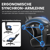 Chaise de jeu 1 pièce Livraison gratuite Appui-tête réglable Support lombaire Chaise de jeu ergonomique Parfaite pour le bureau à domicile Travail à distance