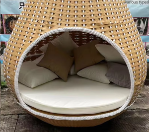 Silla hamaca de ratán de estilo Pastoral para exteriores, tumbona colgante Popular para hoteles, casas de familia, gota de agua, <span class=keywords><strong>Nido</strong></span> de Pájaro inspirado - Product Image 5