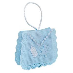 Bolsa Pequeña de Tela Azul Claro para Regalos, Pulseras, Relojes, Manualidades, Embalaje, Pegatinas, Juguetes, Impresa con Logotipo Bordado - Product Image 1