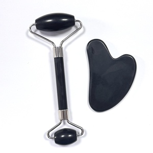 Black Xiuyan <b>Jade</b> Massage For Face Skin Revitalizer Home Use Black <b>Jade</b> <b>Roller</b> Set - Product Image 3