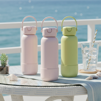 Bouteille d'eau isotherme YEWAY en acier inoxydable avec paille, double paroi, couvercle anti-fuite, gourde de sport pour voyage, logo personnalisé