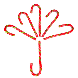 Bonbons durs multicolores en forme de canne à <span class=keywords><strong>sucre</strong></span>, saveur menthe poivrée, emballés en sachet cadeau, décoration de Noël, commande OEM - Product Image 1
