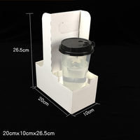 Boîte à emporter pour Bubble Tea, porte-gobelet à café en papier, plateau porte-gobelets 6 gobelets avec 4 compartiments, plateau porte-gobelets en papier pour café