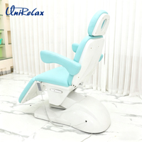 Table de massage électrique à 3 moteurs marron, réglable en hauteur, moderne, pour salon, avec mousse à mémoire de forme, lit esthétique en PU pour spa médical, certifiée CE