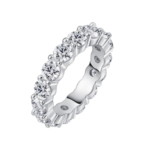 Bague de fiançailles et de mariage J&C Chasau de luxe pour femmes, 7 pierres en moissanite, argent sterling S925, haute qualité, cadeau tendance pour femmes - Product Image 5
