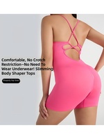 Combinaison de sport sans couture, style européen et américain, dos croisé, séchage rapide, sexy, pour l'été et le fitness