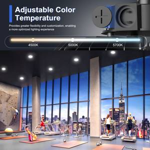 Lámpara High Bay Redonda Tipo UFO de Alta Luminosidad con Gancho de Suspensión, Sensor de Microondas y 3 Temperaturas de Color (3CCT) para Gimnasios y Clubes Deportivos - Product Image 2