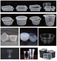 Machine automatique de fabrication de boîtes d'emballage alimentaire jetables en plastique PP transparent, résistantes au micro-ondes, pour plats à emporter