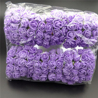LUYI Meilleures ventes 144 pièces/sac Roses en PE Organza 2,5 cm Mini roses en mousse pour décoration de mariage, bureau, intérieur et extérieur