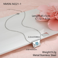 Collier avec enveloppe de lettre d'amour pour la Saint-Valentin 2026, plaqué or 18 carats, pendentif en acier inoxydable, chaîne, bijoux DIY pour elle