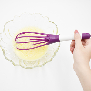 <span class=keywords><strong>Fouet</strong></span> et batteur manuel multifonctionnel rotatif en plastique PP de qualité alimentaire, écologique, à double usage, pour pâte, lait et crème - Product Image 5