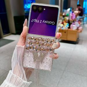 Coque de protection de luxe faite à la main avec diamants étincelants pour Samsung <span class=keywords><strong>Z</strong></span> <span class=keywords><strong>Flip</strong></span> 7 6 5 <span class=keywords><strong>4</strong></span> 3 2 1 – Étui de téléphone portable - Product Image 4