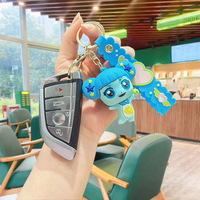 Nuevo Llavero de Coche con Muñeca, Bonito Colgante de PVC de Dibujos Animados para Mochila, Llavero de Anime Coreano Catch Teenieping