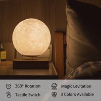 Lámpara Lunar de Levitación Magnética - Luz Nocturna Flotante Impresa en 3D con Rotación de 360° °   Decoración Giratoria Inteligente para Dormitorio u Oficina, Ideal para Regalo
