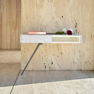 Mesa Auxiliar de Lujo de Estilo Italiano, Mesa Auxiliar de Mármol para Cama, en Oferta - Product Image 1