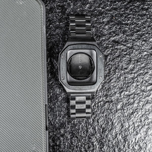 Correa de cuero de diseñador Original, funda de reloj de lujo de Metal para Apple Smart Iwatch - Product Image 6