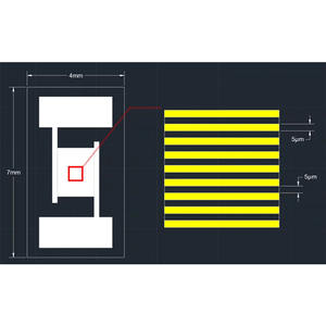 5 <span class=keywords><strong>um</strong></span> 4*7mm elettrodi interdigitali oro silicio monocristallino substrato condensatore array biosensore chip MEMS - Product Image 4