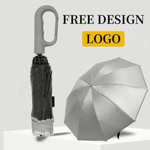 Paraguas Plegable de 3 Secciones, Resistente al Viento, 8 Varillas, Protección UV, Impresión Personalizada, Totalmente Automático, Fácil de Transportar, con Logotipo - Product Image 6