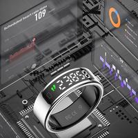 Bague connectée de suivi du sommeil et de la forme physique, étanche 5ATM, avec contrôle par application, chargement sans fil et suivi d'activité