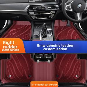 Pour X1 X3 X4 X5 IX1 IX3 Série 12345 Cuir 5MM d'épaisseur Marque TT Ensemble complet de tapis de sol Conduite à droite Tapis de voiture - Product Image 2