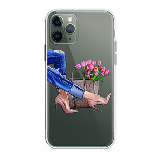 Moda tacchi alti illustrazione ragazza cellulare shell per iPhone14 shell commercio estero fidanzate sorella shell - Product Image 4