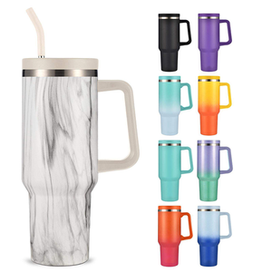 Vaso Térmico de Acero Inoxidable con Aislamiento al Vacío para Sublimación, <span class=keywords><strong>Taza</strong></span> de Café de Viaje de 40oz con Asa, Venta al por Mayor - Product Image 1