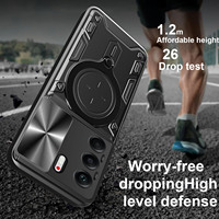 Coque de téléphone 2-en-1 avec support rotatif à 360 ° pour Tecno Camon 40 30 20 19 18 Pova 6 5 4 Spark Go 10 9 Neo Pro