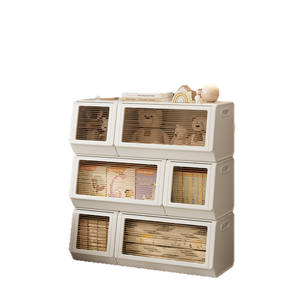 Armoire de rangement modulaire pour salon et chambre à coucher, grande capacité, en plastique anti-poussière, avec 5 compartiments, conception épaissie - Product Image 5