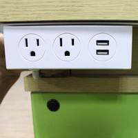 Prise de courant encastrée sous table avec USB pour bureau, chargeur rapide pour mobilier de bureau