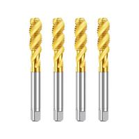 Jeu de tarauds et forets droits HSS rectifiés avec précision, revêtement TiCN, compatibles CNC, M3-M12, pour filetage industriel et DIY