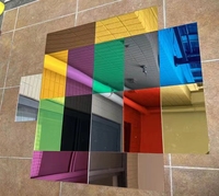 Plaque miroir en acrylique PMMA recyclable Guangmei GM-001, vente en gros d'usine, or, flexible, taille personnalisable, épaisseur 1-6 mm