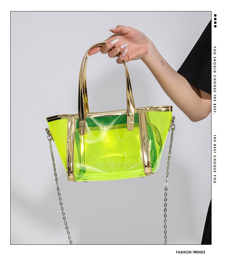 2024 Large Transparent PVC Plastic Summer Beach Waterproof