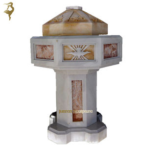 Cruz Sagrada Religiosa Personalizada, Bautismo en Catedral de Mármol para Iglesia Católica, Bautisterio de Piedra Natural, Fuente Bautismal - Product Image 5