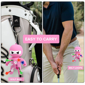 Support de tees de golf en caoutchouc rose Nin/ja, prix d'usine, accessoires de golf amusants, peut contenir jusqu'à 13 tees - Product Image 6