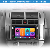 Autoradio VW Android 13.0 2 Go de RAM 64 Go de ROM Plug & Play Double Din Écran tactile GPS Sans fil Apple CarPlay Écran partagé OBD2