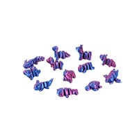 Set de Figuras de Animales Miniatura Impresas en 3D - Juguetes Articulados para Terrarios, Coleccionables de Caja Sorpresa y Accesorios para Llaveros