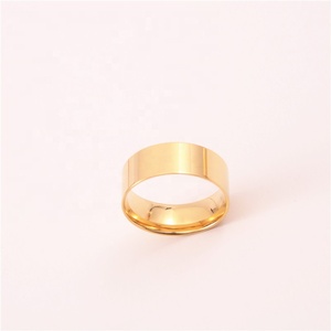 Bagues simples en acier inoxydable, 6MM, 2 pièces <span class=keywords><strong>pour</strong></span> hommes et femmes, anneau doré, bandes épaisses, empilables, Couple, disponibles en or - Product Image 2
