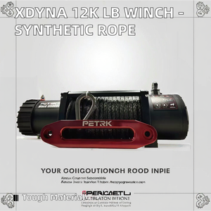 כננת חילוץ חשמלית 12000 ליברות עם מנוע 12 וולט DC 6.6 כוחות סוס, יישום לרכב 4x4, חבל PE באורך 10 מטר ושלט רחוק אלחוטי, אחריות לשנה - Product Image 4