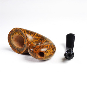 Muxiang Briar Wood Tobacco Pipe Bent Shape 3mm Filter Mouthpiece Handmade Smoking Pipe - Product Image 3