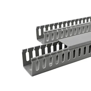 قناة أسلاك من البلاستيك PVC باللون الرمادي بطول 2 متر للبيع بالجملة - Product Image 1