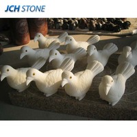 Différents Style Marbre Naturel Granit Pierre Colombes Pigeons Canards Oiseaux Sculptures
