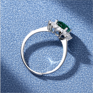 Anillo de Plata Chapado en Plata con Piedra Azul Real Ajustable Estilo Princesa Diana <span class=keywords><strong>Kate</strong></span>, Joyería Femenina - Product Image 6