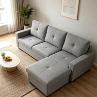 Canapé-lit moderne extensible, mobilier de salon, chaise longue gain de place avec rangement pour hôtel et chambre à coucher