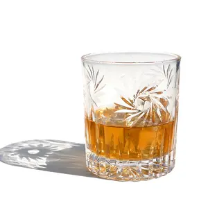 Bleifreies kristall glänzendes hand geschnitztes Edo Kiriko Wine Cup Tumbler Premium handgemachtes Whisky glas für Bier Gin Vodka Cocktails