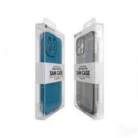 Boîte d'emballage rectangulaire en plastique PVC avec logo personnalisé KM-BX35 pour les étuis de téléphone portable et les accessoires électroniques grand public
